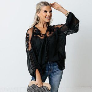 Lace Top in Black // Impressions All Day Chic